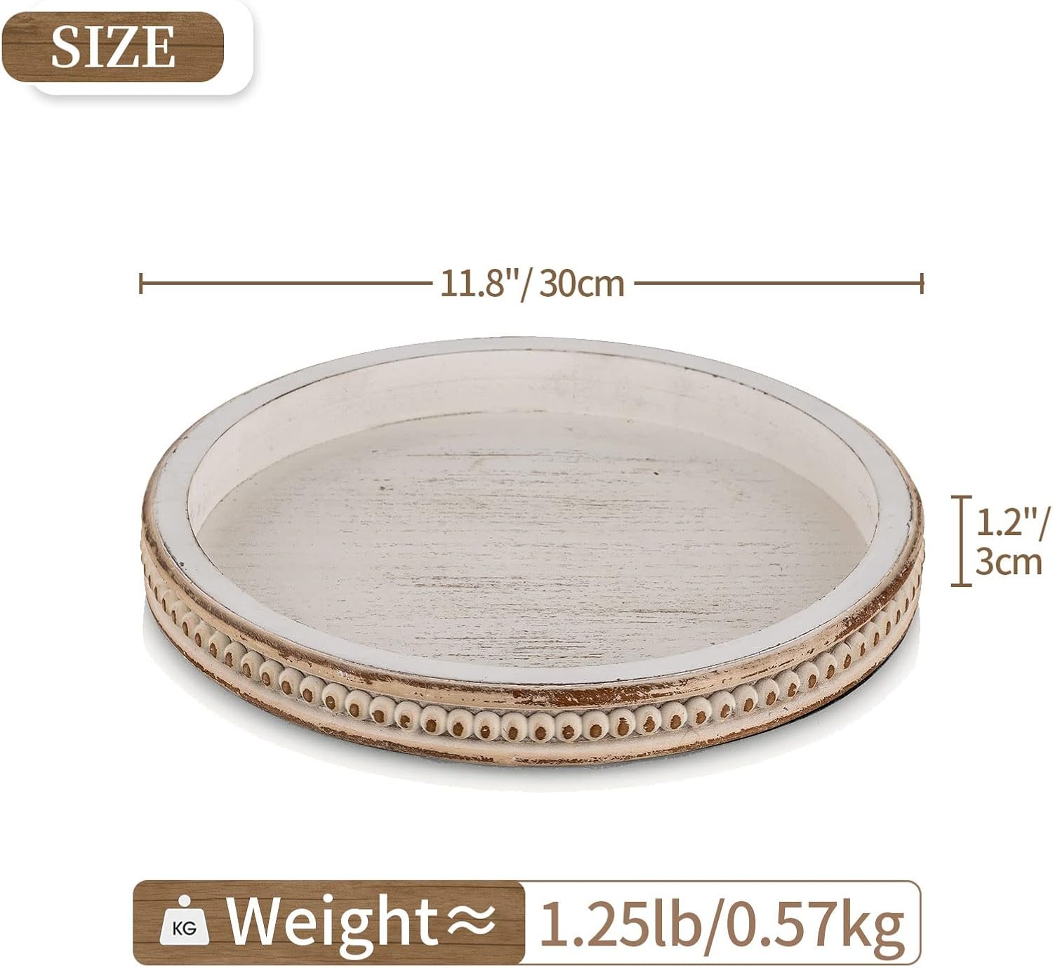 Hanobe Decorative Serving Tray Wood