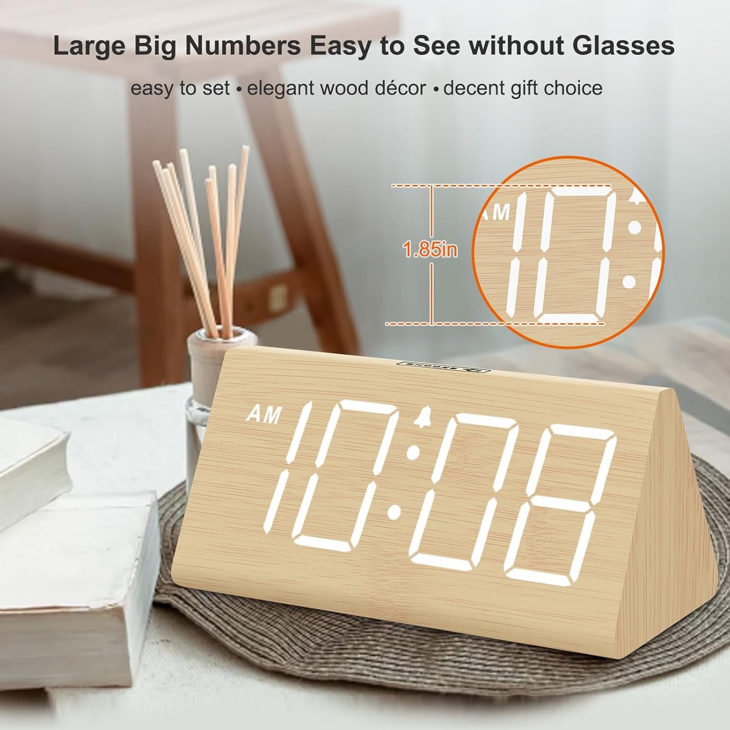 DreamSky Wooden Digital Alarm Clocks