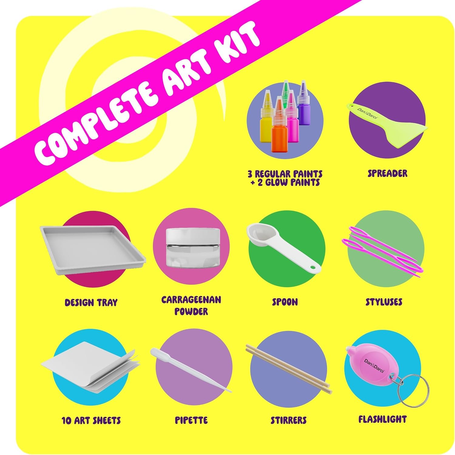 Glow in Dark Marble Paint Kit