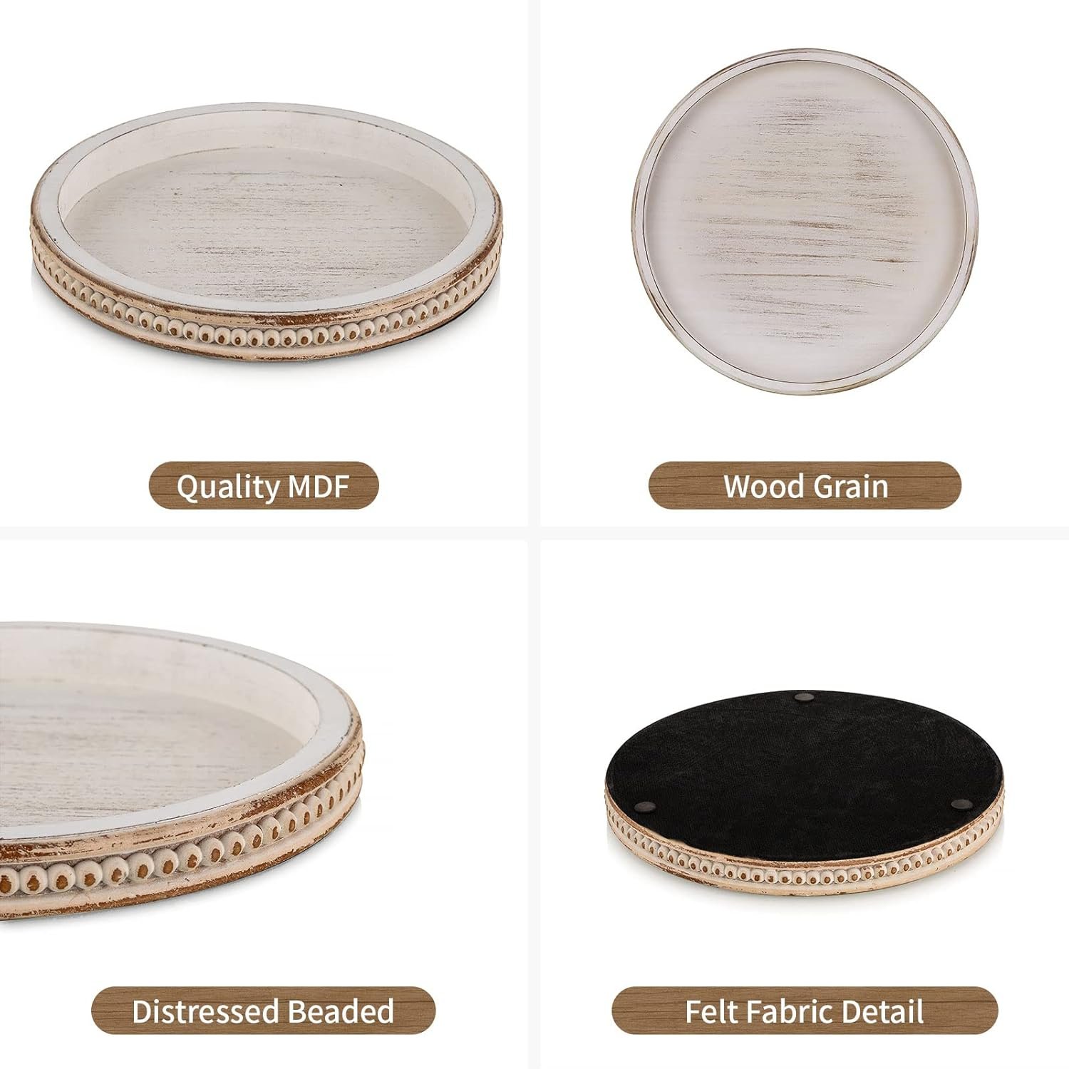 Hanobe Decorative Serving Tray Wood
