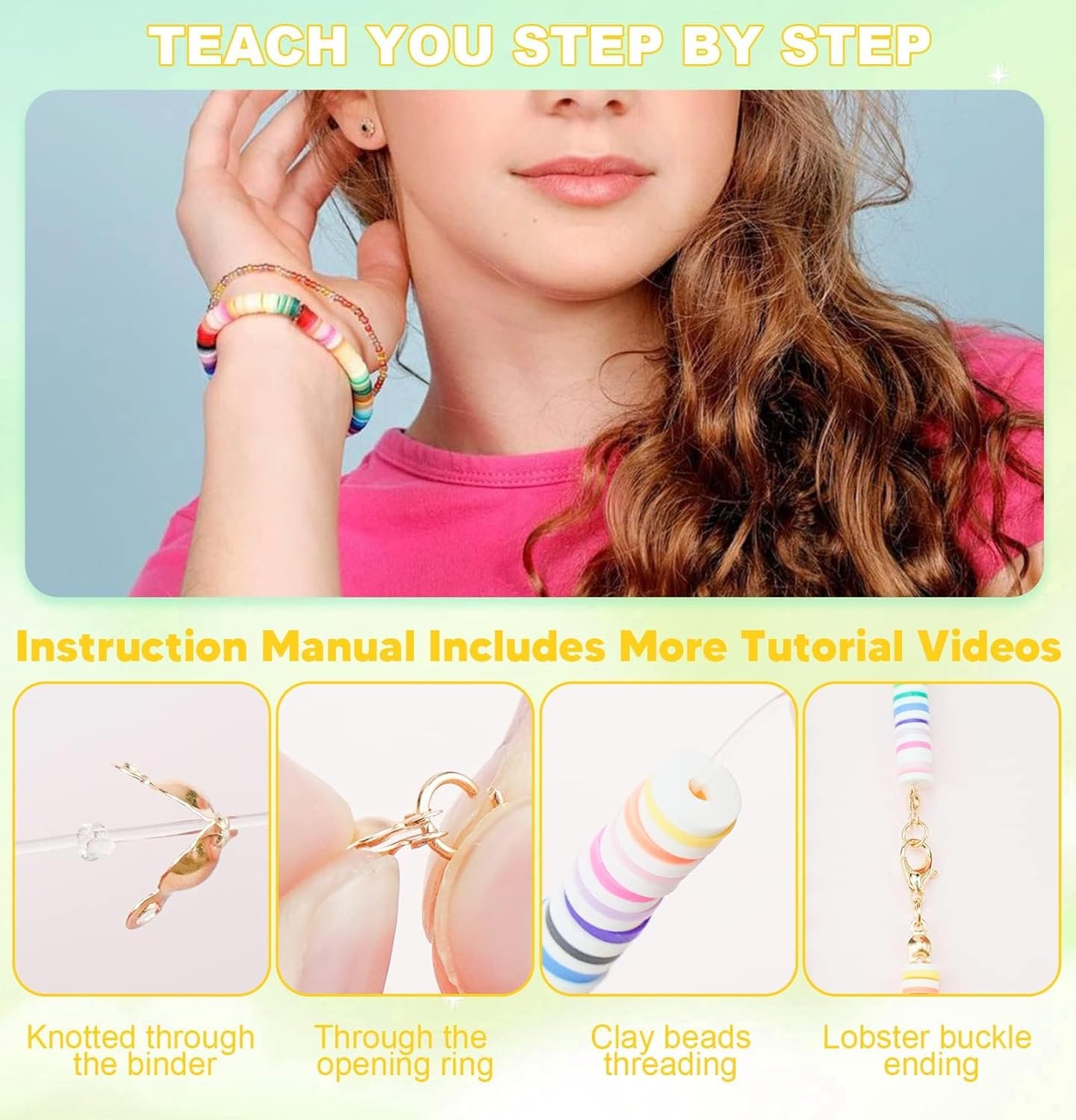 Clay Beads Bracelet Making Kit