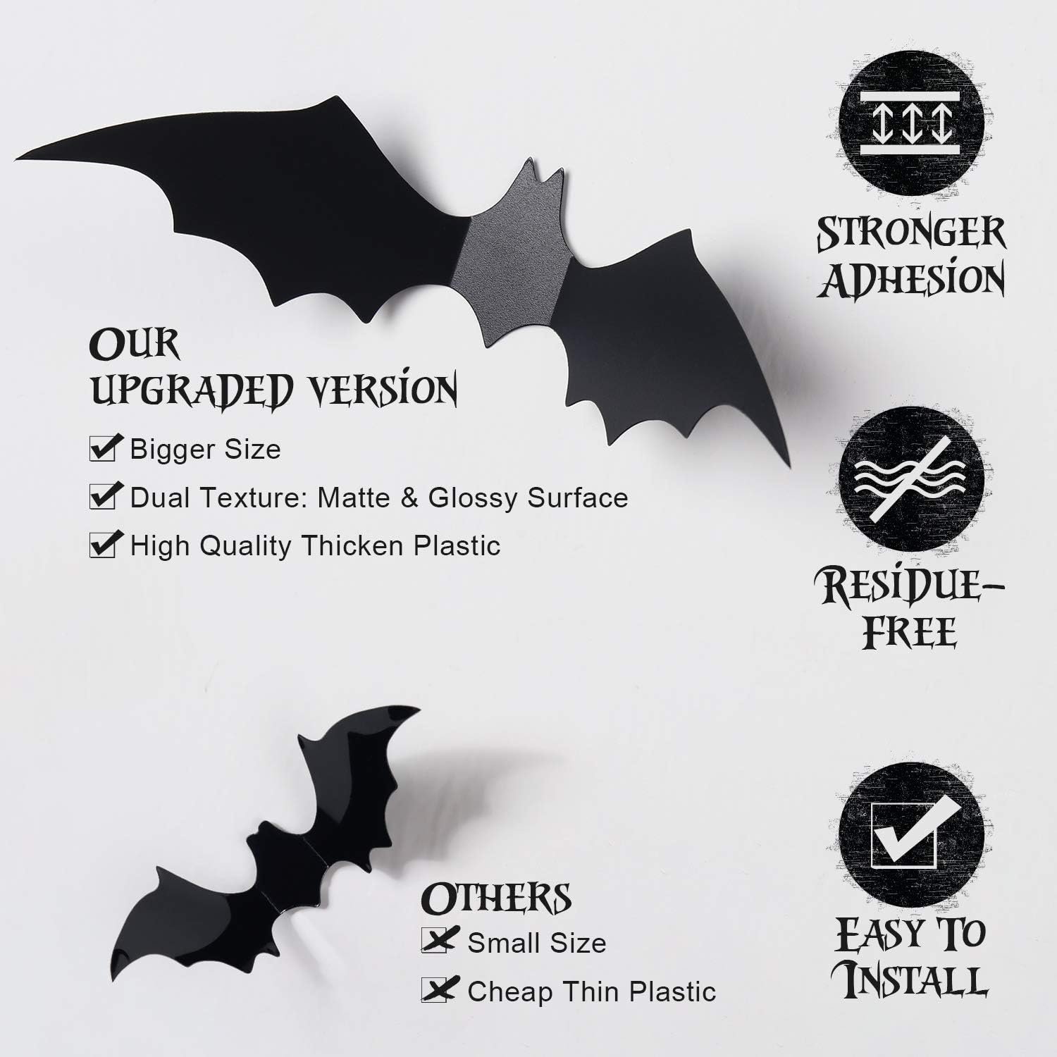 Coogam Halloween Bats Decoration