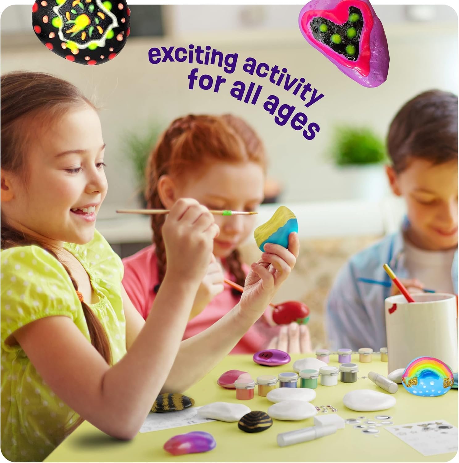 Kids Rock Painting Kit Glow in The Dark