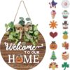 Welcome Sign Front Door Decoration