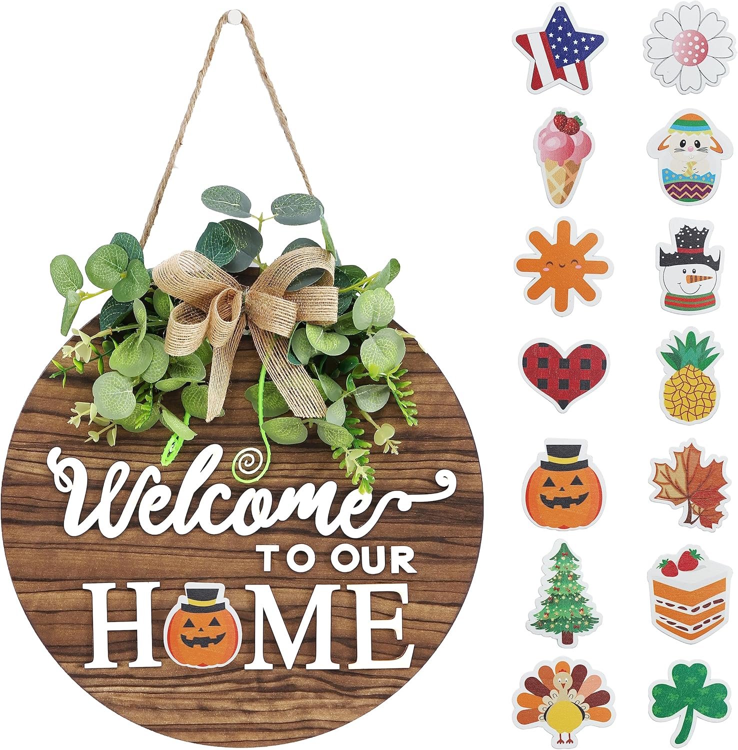 Welcome Sign Front Door Decoration