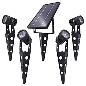 4-Spotlight Mini Solar-Powered LED